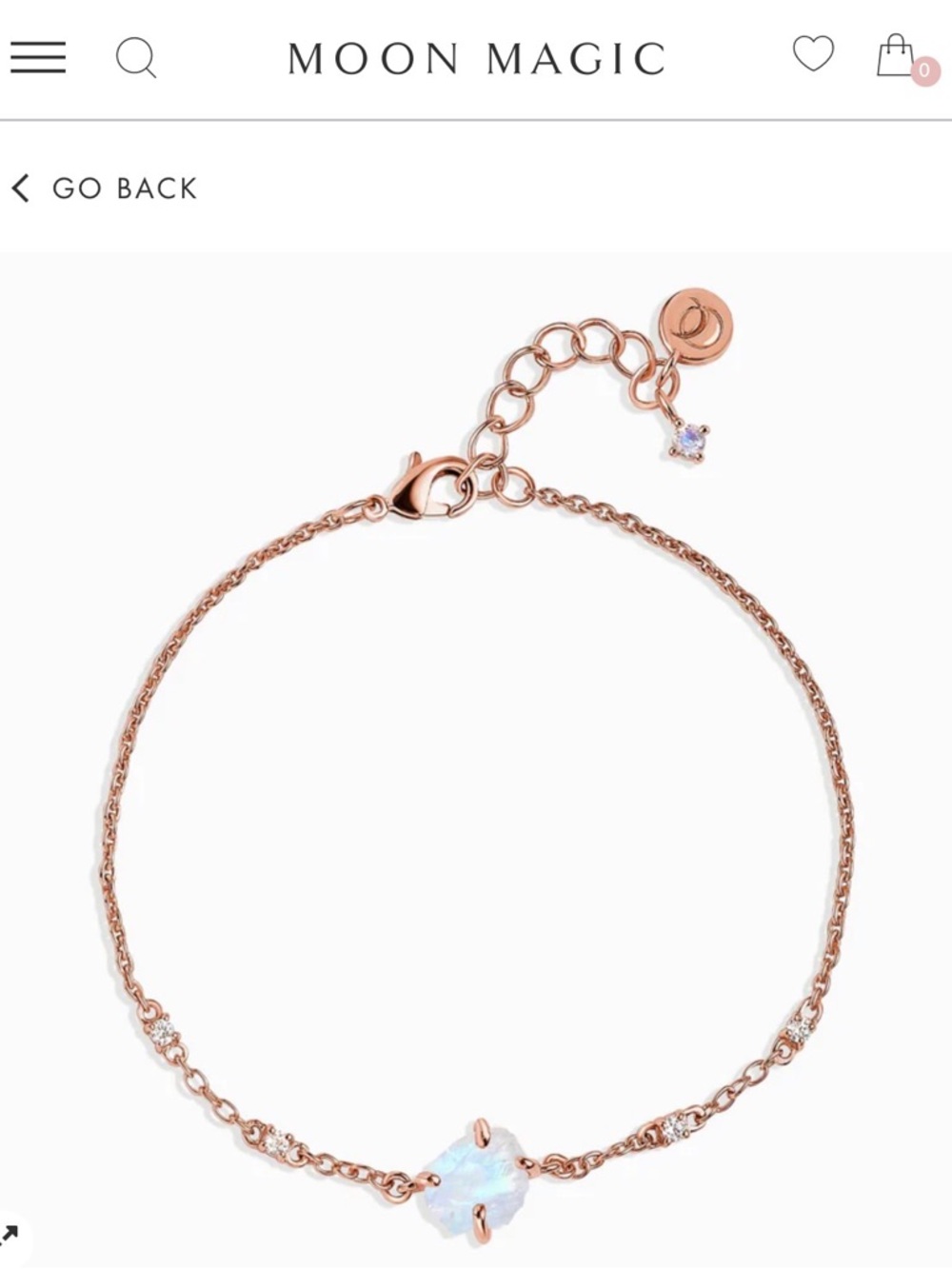 Moon Magic Rose Gold  Moonstone Bracelet